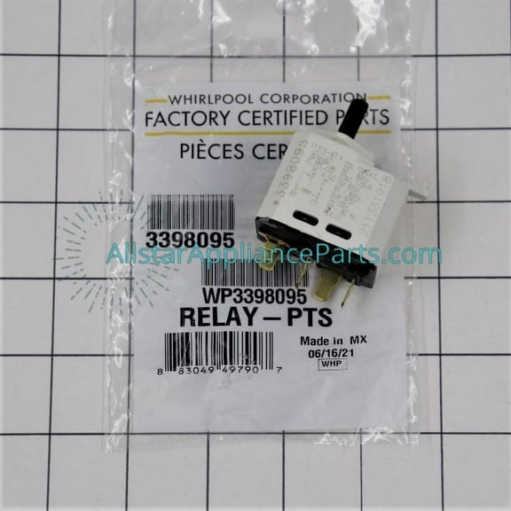 Whirlpool Dryer Push-to-Start Switch WP3398095