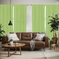 thumbnail image 2 of Ambesonne Ikat Window Curtains, Indonesian Gypsy Floral Motifs, Each 28" W x 63" L, Apple Green Black, 2 of 5