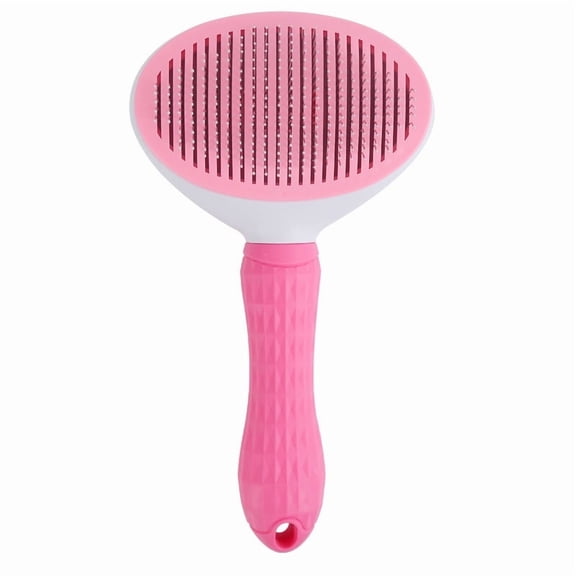 Cat Brush for Shedding, Self Cleaning Slicker Brush, Soft Silicone Self Cleaning for Short and Long Haired Cats for Grooming and Massaging