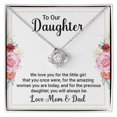 thumbnail image 1 of To Our Daughter We Love You Infinity Knot Necklace Message Card, 1 of 7