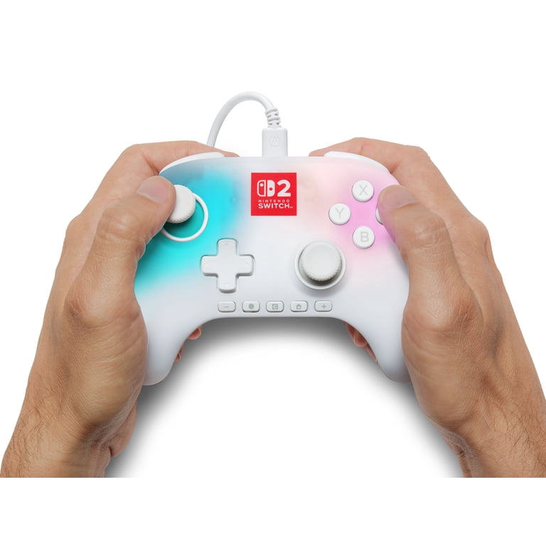 PowerA, Wired Controller for Nintendo Switch 2, Lumectra White