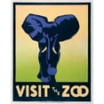 thumbnail image 2 of Stephenson, Hugh 20x24 Black Ornate Wood Framed with Double Matting Museum Art Print Titled - Visit the zoo - Elephant, 2 of 4