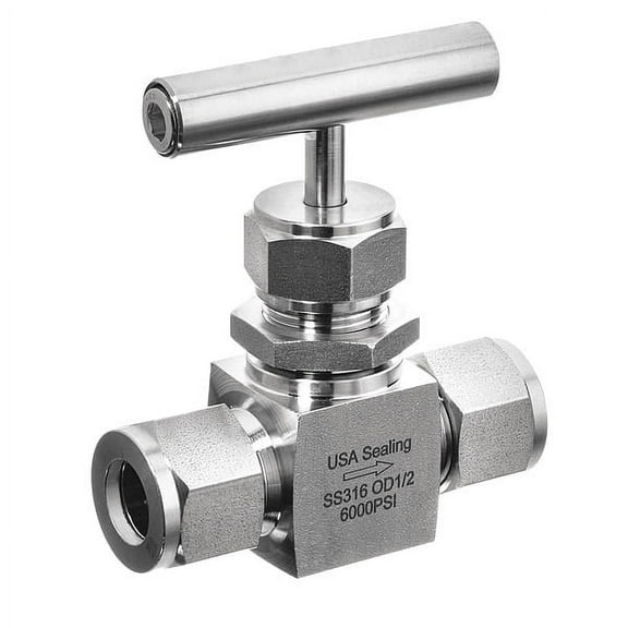 Usa Industrials Needle Valve,Straight Fitting Style ZUSA-VLV-88