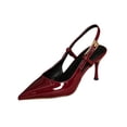 thumbnail image 2 of Ynynloco Women's Slingback High Heels Pointed Toe Stilettos Metal Buckle, Dress Party, Wedding, Pump Shoes, 2 of 7