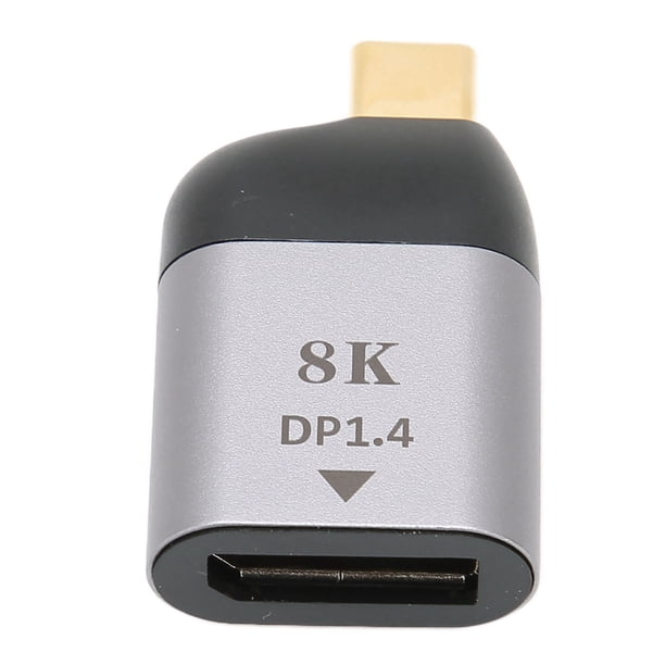 Adaptador USB C a DisplayPort 8Kat60HZ Convertidor USB C a DP1.4 macho a hembra para dispositivos de salida de video USB C