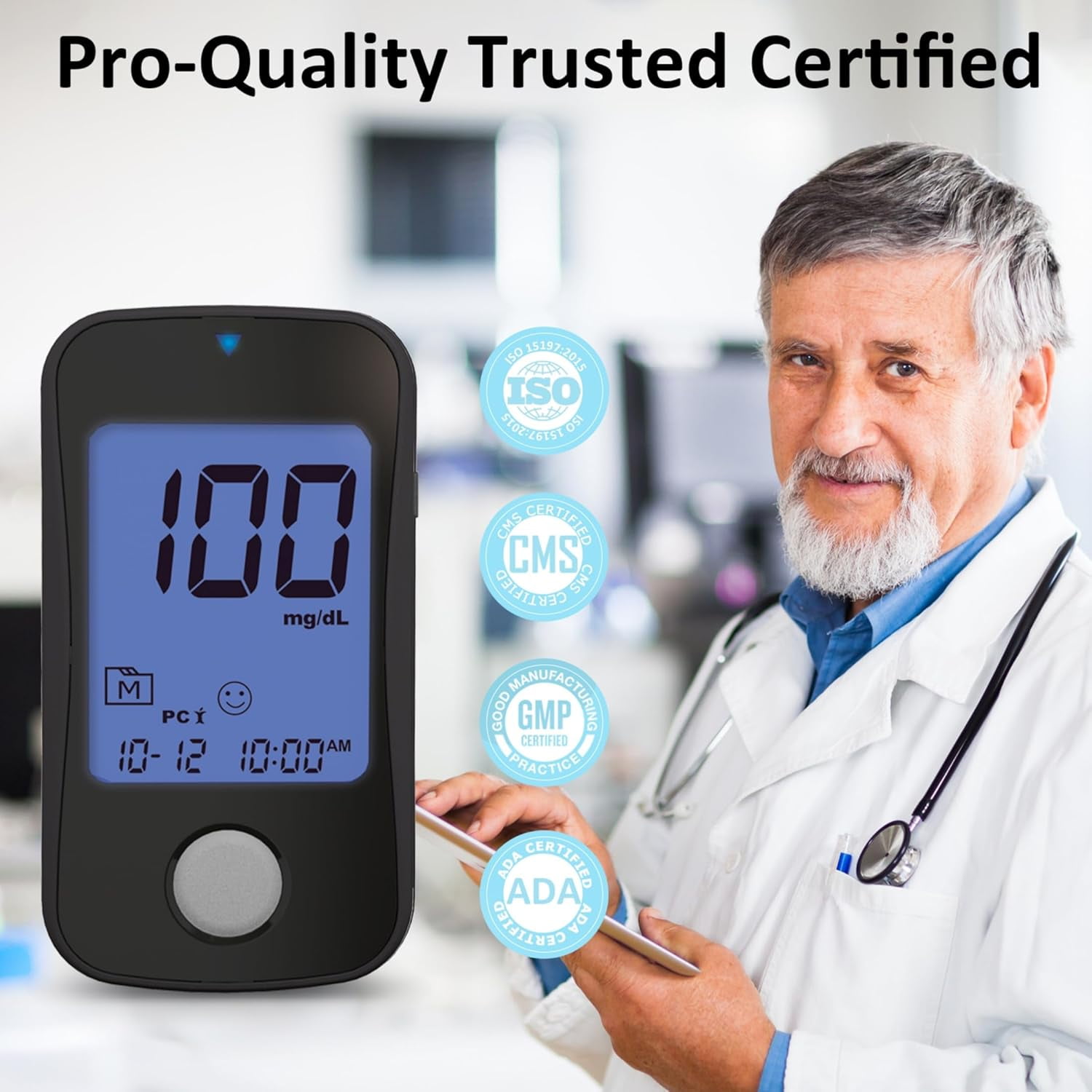 HanrayCare Test Strips, 100 Count, No Coding, Compatible with TD-4125 Blood Glucose Monitor