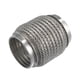thumbnail image 1 of Tubo flexible de escape para automóvil, 63x102 mm 2.48 "x 4.02" Tubos de conector flexible de escape Fuelle universal para automóvil Durable Acero inoxidable Tono plateado, 1 of 1