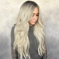 thumbnail image 3 of DOPI Sexy Gradient Blonde Party Wigs Long Curly Hair Mixed Colors Synthetic Wig, 3 of 5