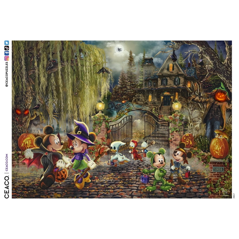Ceaco - Thomas Kinkade - Disney - Mickey and Minnie Halloween