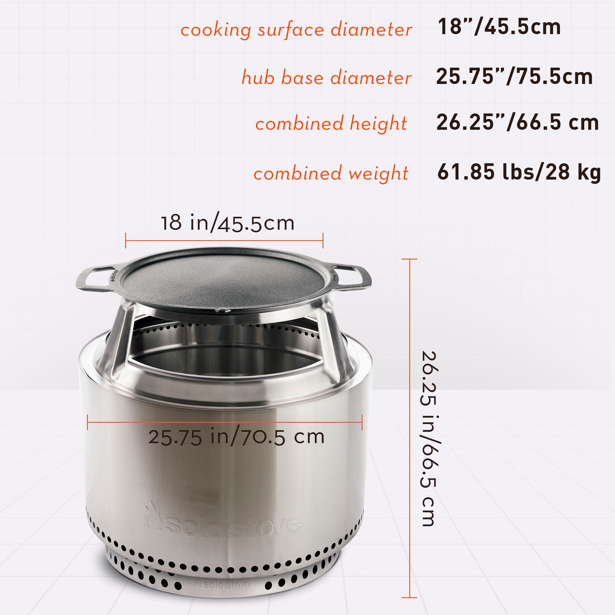 Buy Solo Stove Yukon 27 Cast Iron Griddle Cooking Bundle, incl