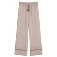 thumbnail image 6 of Danhjin Boho Pants For Womens Casual Wide Leg Loose Pants High Waisted Summer Beach Vacation Pants, 6 of 9