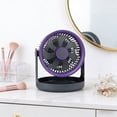 thumbnail image 4 of AZXY Portable Desk Fan, Small Fans That Blow Cold Air, USB Powered 3 Speed Quiet Air Circulator Fan, Adjustable Wind Direction Personal Cooling Fan for Home, Office, Bedroom, Purple, 4 of 8