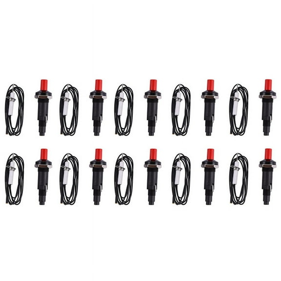 10X Piezo Ignition Set with Cable 1000mm Long Push Button Kitchen for Gas Stoves Ovens
