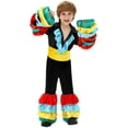 thumbnail image 2 of EnJoCho Boys Matado𝗋 Dance Costum𝖾 Set 3 Piece Shirt with Ruffles Bell Sleeves Pants Colorful Spanish Outfit Fancy Dress Performance, 2 of 4