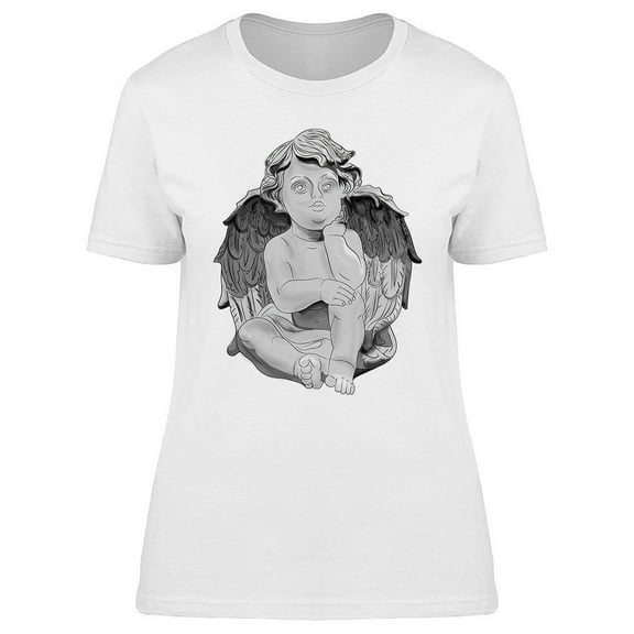 Little Angel Sculpture Design T-Shirt Women -Image by Shutterstock, Female 3X-Large