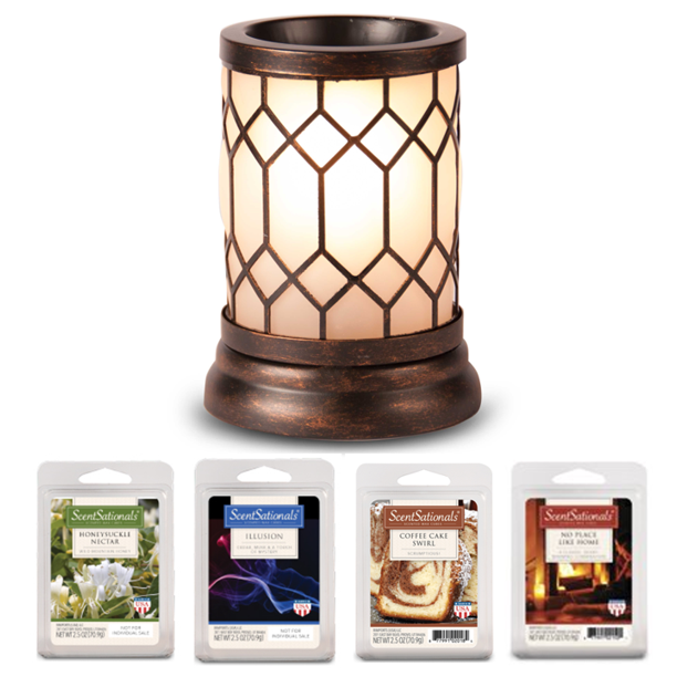 ScentSationals Bronze Lantern FullSize Wax Warmer Starter Set