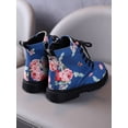 thumbnail image 5 of Eloshman Toddler Girls Boots High Top Winter Ankle Booties Lace-Up & Zip-Up Casual Boot Blue 5 Toddler, 5 of 5
