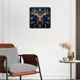 thumbnail image 3 of 10 Inch Wall Clock Battery Operated Silent Clock Decorative for Office, Kitchen, Outdoor, Living Room，Starry Sky Constellation Deer Elegant Pattern, 3 of 4