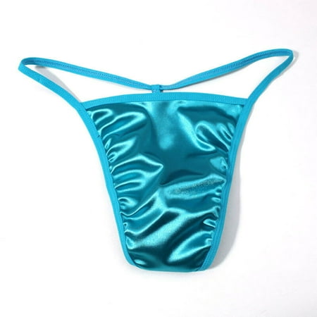 

Men Sexy Silky Satin Bikini Briefs Panties Thong T-Back Pouch G-String Underwear