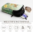 thumbnail image 5 of SEANATIVE Double Eyeglass Case Zipper Glasses Case Sunglasses Pouch for 2 Pairs of Eyeglasses Sunglasses, Printed Eyewear Organizer Portable Eyewear Accessories, Daisy Butterfly Leaf Green, 5 of 7
