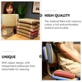 thumbnail image 5 of KALLORY Breathable Watermelon Red Linen Seat Cushion for Cooling Use Comfortable Memory Cotton 18x18 Inches, 5 of 5