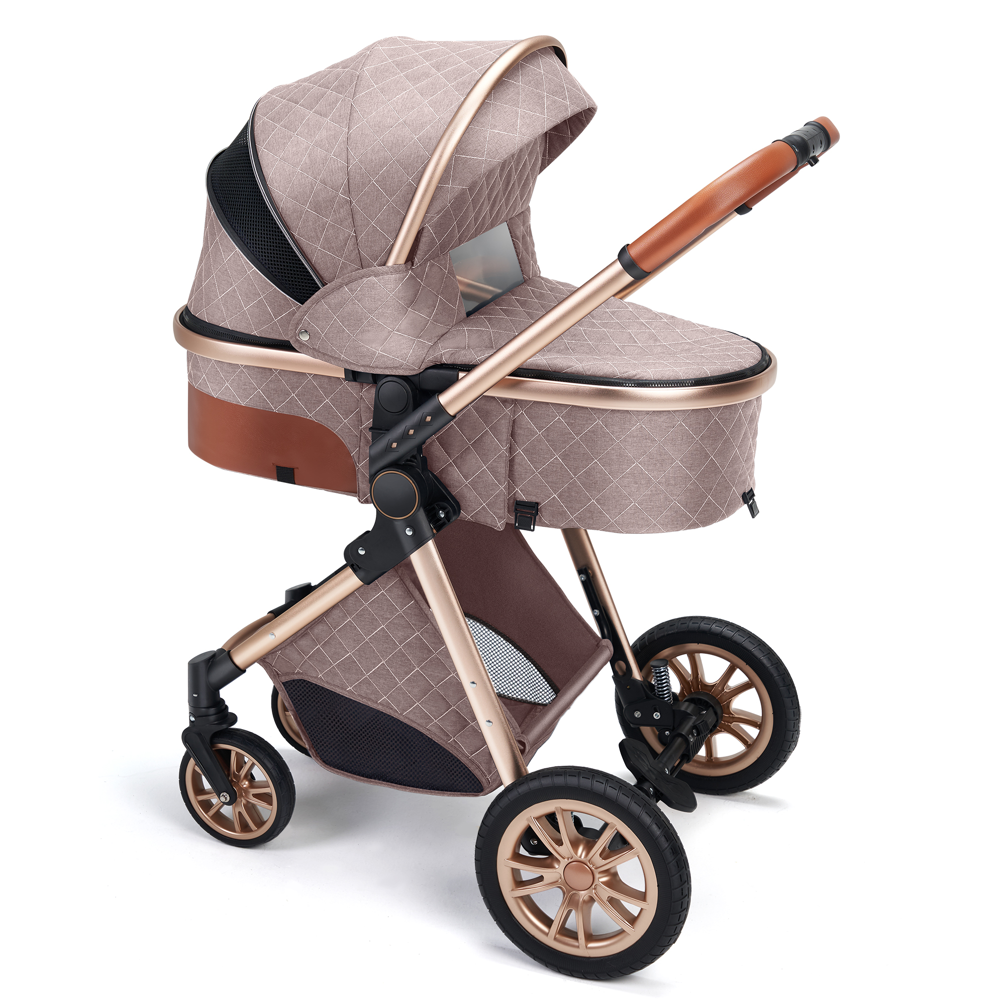 PASSING LOVE Newborn Infant Toddler Baby Stroller with Reversible Seat