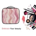 thumbnail image 6 of FORMRS Travel Makeup Bag Large Capacity Train Case Cosmetic Organizer with Adjustable Dividers, Soft Brown Pattern, 6 of 8