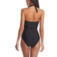 thumbnail image 4 of Njagoc3 Womens Halter Neck V-Neck Solid Color Print Design Shapewear One-Piece Swimsuit Camisole,Halter Neck & Spaghetti Strap, 4 of 6
