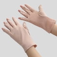 thumbnail image 2 of COMVALUE Women Driving Gloves Sun UV Protection Summer Outdoor Hiking UPF 50+ Glove Touchscreen Half-finger Glove (Pink, One Size), 2 of 5