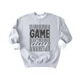 thumbnail image 5 of Game Day Sweatshirt for Women Striped Distressed Football Crewneck, Green on White Sweatshirt, S, 5 of 8