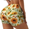 thumbnail image 2 of Naloa Sunflowers And Butterflies Biker Shorts for Women Seamless Scrunch Short Women’s Yoga Shorts for Gym Running Sport Shorts -, 2 of 9