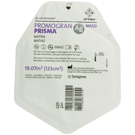 Matrix Wound Dressing - Systagenix MA123 Promogran Prisma Matrix Collagen Wound Dressing 19.07 Sq. In - 1 Dressing