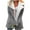 Gray, variant on Wensltd Zip Hooded Jackets Women Winter Warm Fleece Drawstring Solid Color Long Sleeve Outerwear Top for Daily Wear