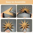 thumbnail image 2 of 9-Pointed 12 Inch Paper Star Lanterns Christmas Decorations 5PCS, Kizozo Hanging Paper Stars Christmas Ornaments for Indoor/Outdoor Windows, Christmas, 2 of 4