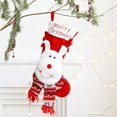 thumbnail image 1 of xihome Calcetn navideño grande con personajes de Pap Noel, muñeco de nieve y renos para decoracin de fiestas navideñas familiares. Bolsa de regalo., 1 of 6