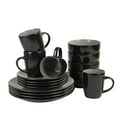 thumbnail image 2 of 10 Strawberry Street 16-Piece Two Tone Coupe Dinnerware Set - Black/Gray, 2 of 5