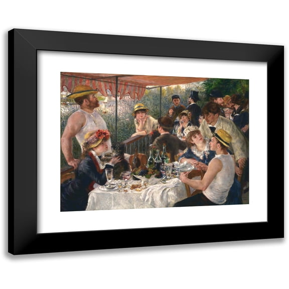 Pierre-Auguste Renoir 14x11 Black Modern Framed Museum Art Print Titled - Luncheon of the Boating Party