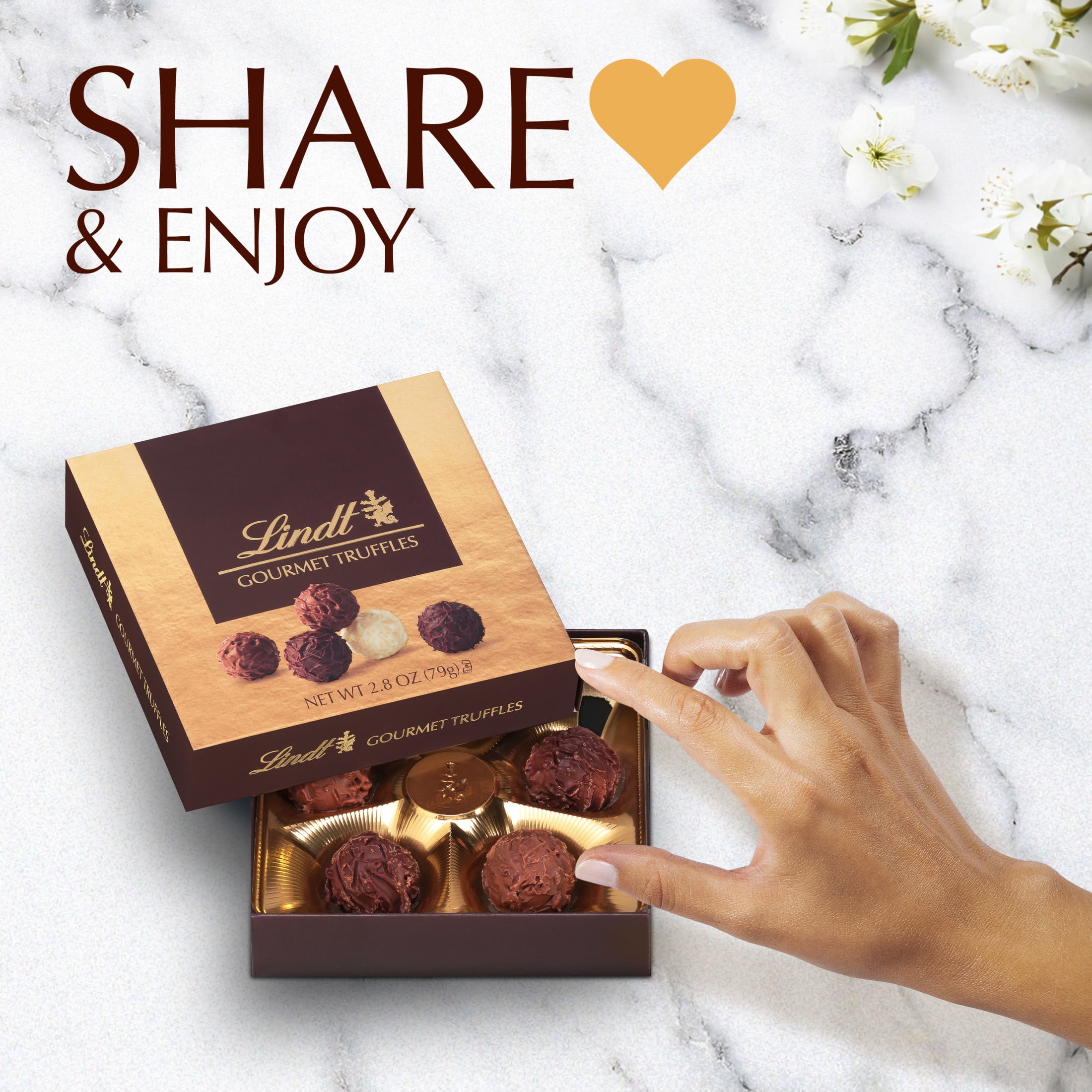 (2 pack) Lindt Gourmet Truffles Assorted Chocolate Candy, Gift Box, 2.8 oz