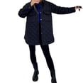 thumbnail image 4 of Txlixc Chaqueta acolchada para mujeres con cinturón ligero, cómodo, cálido, de manga larga de una sola fila Txlixc moda, 4 of 8