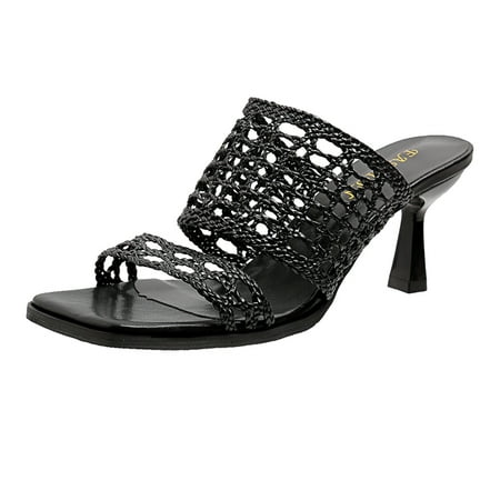 

CAICJ98 Sandals Women Womens Summer Sandals Air Cushion Flip Flops Casual Indoor Arch Support Shoes Classic Leather Dress Beach Comfort Walking Slides Black
