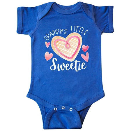 

Inktastic Grampy s Little Sweetie with Pink Heart Cookie Gift Baby Boy or Baby Girl Bodysuit