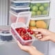 thumbnail image 2 of Juego de Contenedores de Almacenamiento de Grado Alimenticio, Cajas Apilables con Cierre Hermético, Contenedores para Conservar La Frescura, Compartimentos para Refrigerador Sin Olores, Diseño Compac, 2 of 2