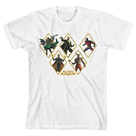 

Toddler Boy s Black Adam Character Poses in Diamond Frame Toddler Boy s White T-Shirt-3T