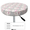 thumbnail image 4 of Kdxio Beautiful Rabbit1 Print Stool Covers Round,Stretch Round Bar Stool Covers Washable Bar Stool Cushion Slipcover for 12-15 Inch Chair, 4 of 7