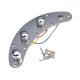 thumbnail image 4 of Placa de cableado de bajo de metal precableada con perilla de interruptor y conector de salida plata, 4 of 9