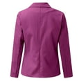 thumbnail image 3 of Siilsaa Womens Blouses Dressy Casual Womens Long Sleeve Lapel Pockets Loose Fit Work Casual Blazer Purple,XS, 3 of 4