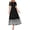 Black White Flower, variant on Summer Dresses for Women Casual V Neck Short Sleeve Flowy Wedding Guest Beach Vacation Floral Boho Maxi Dress