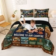 thumbnail image 3 of Catabedysis Country Style Camping Full Size Comforter Sets,Happy Camping Print Bedding Comforter Set For Boys,Multicolor,Black Reversible,3-Piece,1 Comforter and 2 Pillowcases, 3 of 7