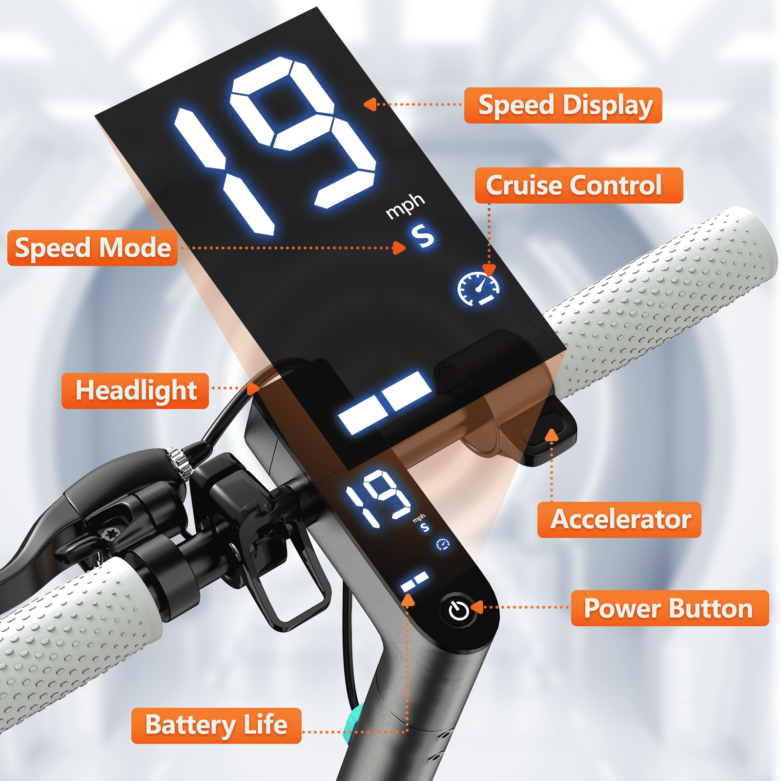 Electric Scooter for Adults - 350W Motor 8.5" Solid Tires, up to 19MPH and 16Miles Long-Range Portable E Scooter