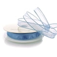 thumbnail image 2 of Ribbon Traditions 7/8" Wired Sheer Organza Ribbon Antique Blue 10 Yards, 2 of 5